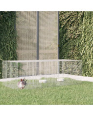 Cage à lapin 3 panneaux 163x79x54 cm Fer galvanisé | Mobilier & Déco