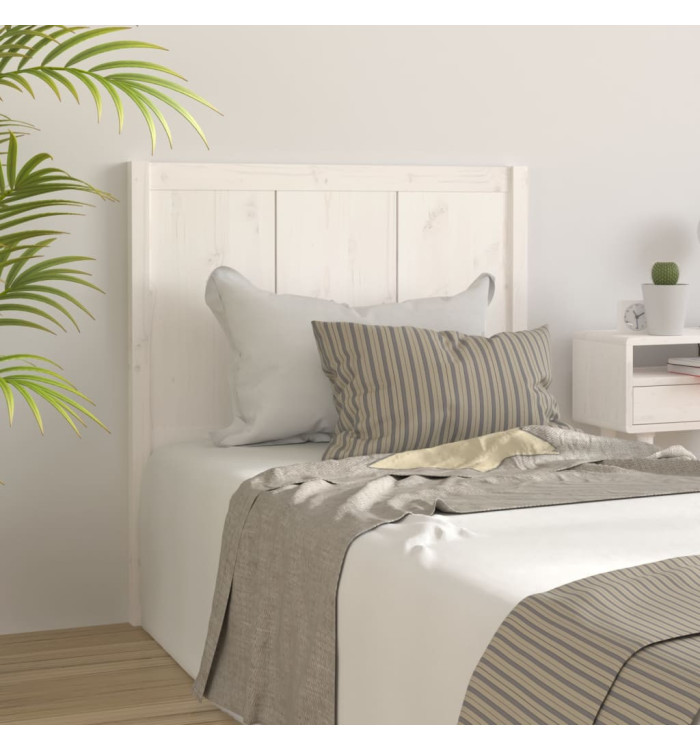 Tête de lit Blanc 80,5x4x100 cm Bois massif de pin | Mobilier & Déco