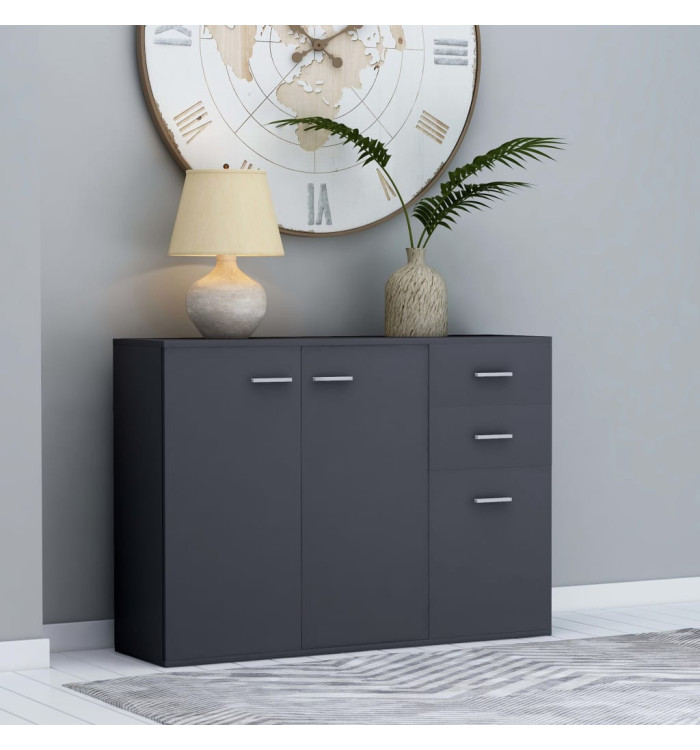 Buffet Gris 105x30x75 cm Bois d’ingénierie | Mobilier & Déco
