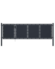 Portail de jardin Acier 350 x 75 cm Anthracite | Mobilier & Déco