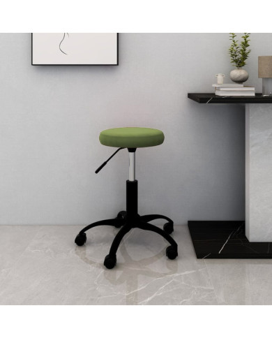 Chaise pivotante de bureau Vert clair Velours | Mobilier & Déco