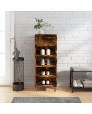 Armoire à chaussures Chêne fumé 40x36x105 cm Bois d'ingénierie | Mobilier & Déco