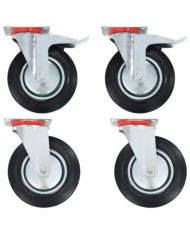Roulettes pivotantes 4 pcs 200 mm | Mobilier & Déco