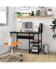 Bureau d'ordinateur Noir 105x55x72 cm MDF et métal | Mobilier & Déco
