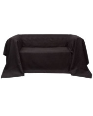 Housse de canapé Micro-suède Marron 270x350 cm | Mobilier & Déco