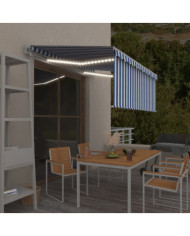 Auvent automatique store capteur de vent LED Bleu/blanc | Mobilier & Déco