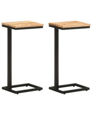 Tables d'appoint 2 pcs 31,5x24,5x64,5 cm Bois d'acacia solide | Mobilier & Déco