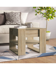 Table basse chêne sonoma 55,5x55x45 cm bois d'ingénierie | Mobilier & Déco