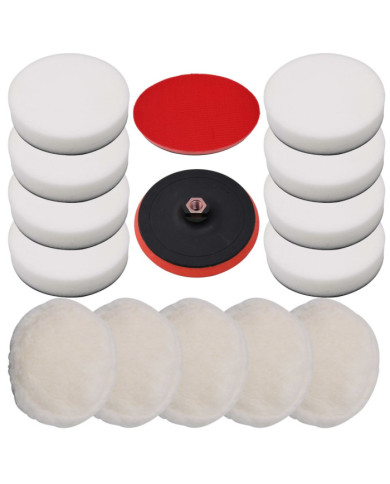 Ensemble de tampons de polissage 14 pcs 180 mm | Mobilier & Déco