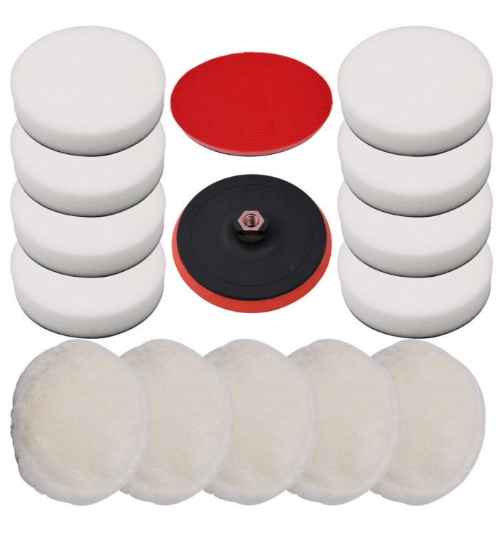 Ensemble de tampons de polissage 14 pcs 180 mm | Mobilier & Déco