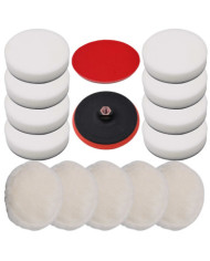 Ensemble de tampons de polissage 14 pcs 180 mm | Mobilier & Déco