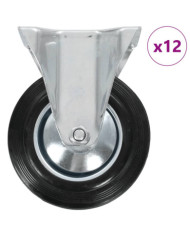 12 pcs Roulettes fixes 160 mm | Mobilier & Déco