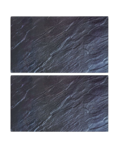 Planches à découper 2pcs motif de pierre naturelle Verre trempé | Mobilier & Déco