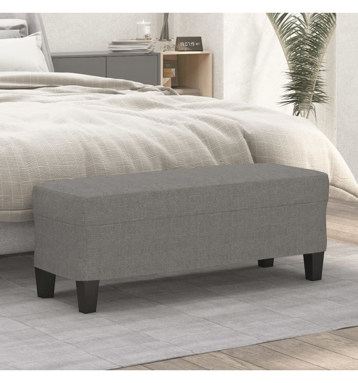 Banc Gris foncé 100x35x41 cm Tissu | Mobilier & Déco