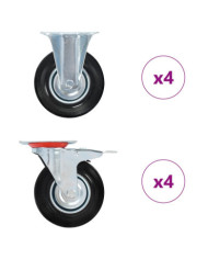 8 pcs Roulettes 125 mm | Mobilier & Déco