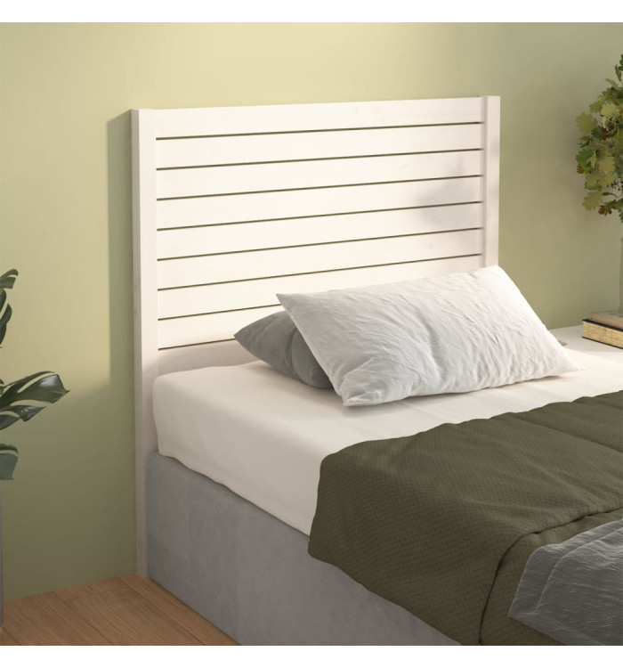Tête de lit Blanc 81x4x100 cm Bois massif de pin | Mobilier & Déco