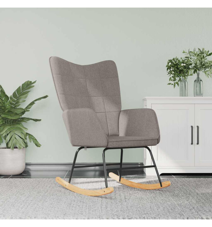 Chaise à bascule Taupe Tissu | Mobilier & Déco