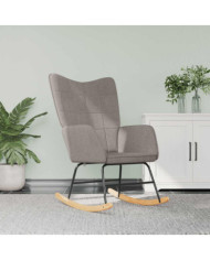 Chaise à bascule Taupe Tissu | Mobilier & Déco