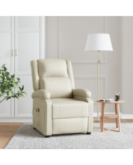 Fauteuil de massage blanc crème similicuir | Mobilier & Déco