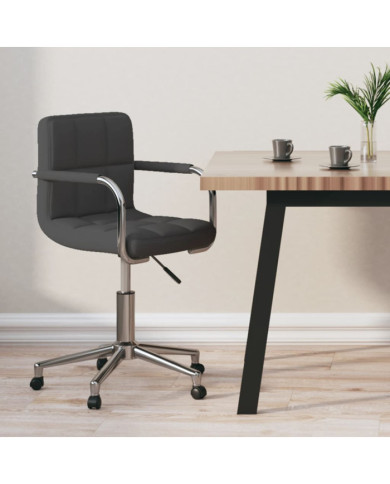 Chaise pivotante de bureau Gris foncé Tissu | Mobilier & Déco