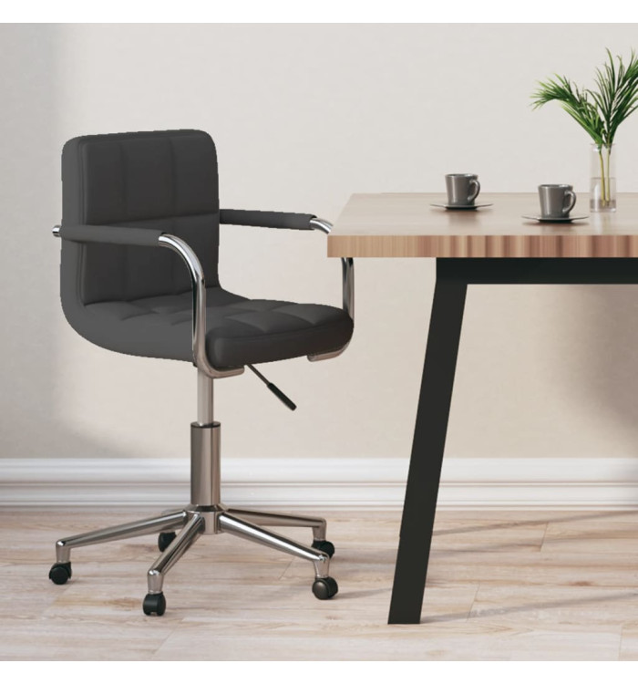 Chaise pivotante de bureau Gris foncé Tissu | Mobilier & Déco