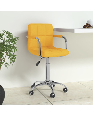Chaise pivotante de bureau Jaune moutarde Tissu | Mobilier & Déco
