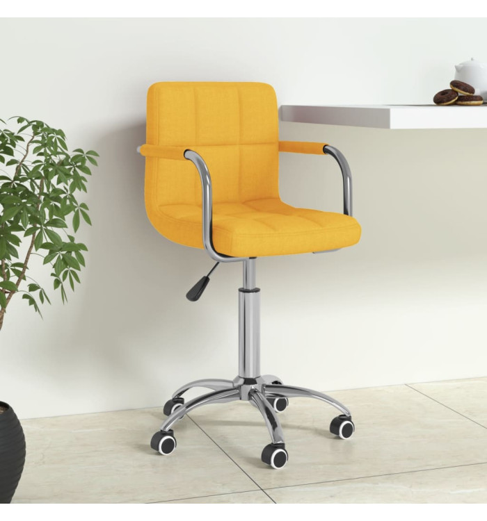Chaise pivotante de bureau Jaune moutarde Tissu | Mobilier & Déco
