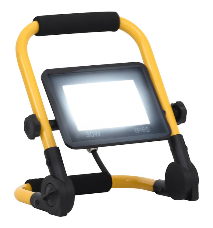 Projecteur à LED avec poignée 30 W Blanc froid | Mobilier & Déco