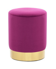 Tabouret Violet et doré Velours | Mobilier & Déco
