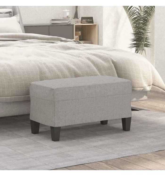 Banc Gris clair 70x35x41 cm Tissu | Mobilier & Déco