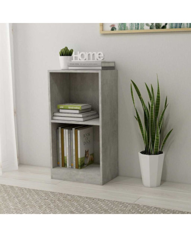 Bibliothèque gris béton 40x24x75 cm bois d'ingénierie | Mobilier & Déco