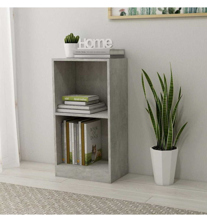 Bibliothèque gris béton 40x24x75 cm bois d'ingénierie | Mobilier & Déco