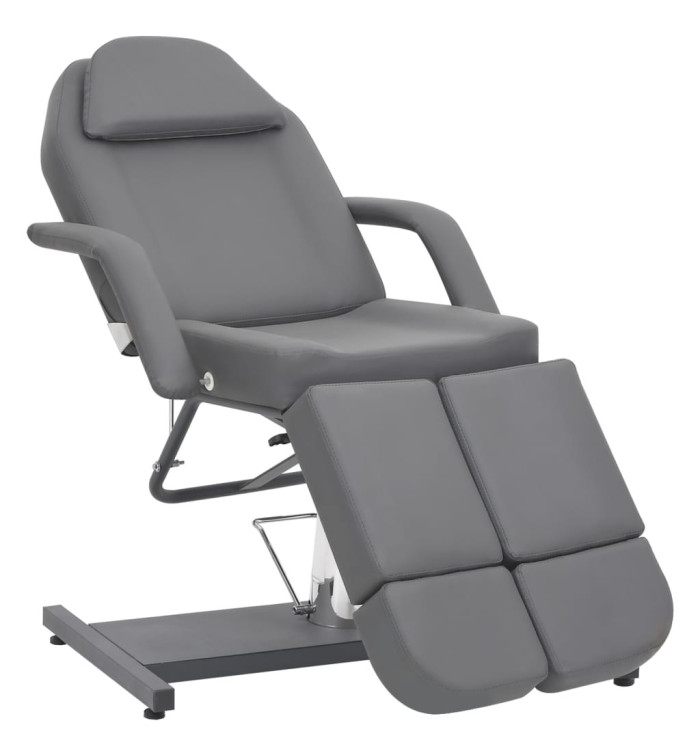 Chaise de traitement de beauté Similicuir Gris 180x62x78 cm | Mobilier & Déco