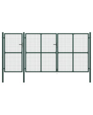 Portail de jardin Acier 400 x 200 cm Vert | Mobilier & Déco