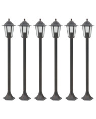 Lampe de jardin à piquet 6 pcs E27 110 cm Aluminium Bronze | Mobilier & Déco