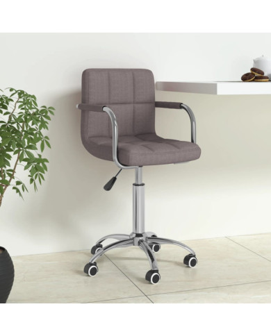 Chaise pivotante de bureau Taupe Tissu | Mobilier & Déco