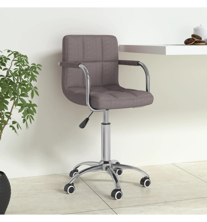 Chaise pivotante de bureau Taupe Tissu | Mobilier & Déco