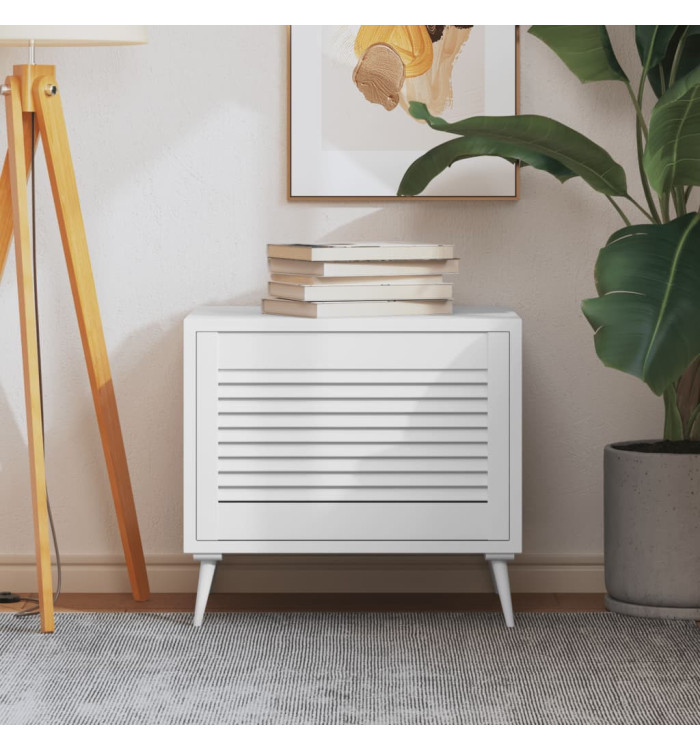 Porte d'armoire à persiennes blanc 39,5x59,4 cm pin massif | Mobilier & Déco