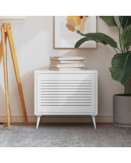 Porte d'armoire à persiennes blanc 39,5x59,4 cm pin massif | Mobilier & Déco