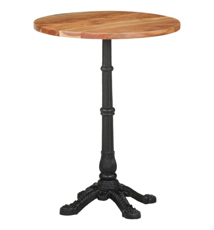 Table de bistro Ø60x76 cm Bois d'acacia massif | Mobilier & Déco