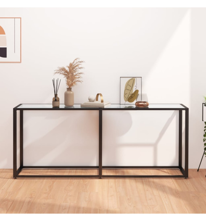 Table console Transparent 180x35x75,5 cm Verre trempé | Mobilier & Déco