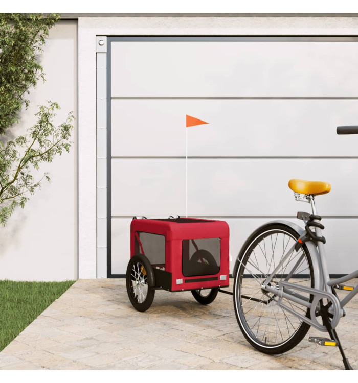 Remorque de vélo pour animaux de compagnie rouge et noir | Mobilier & Déco