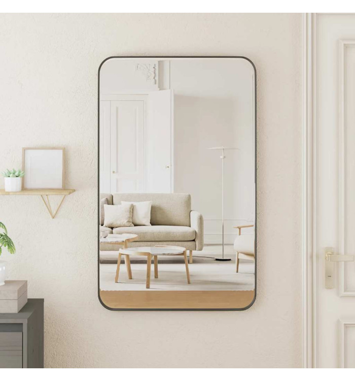 Miroir mural Noir 50x80 cm Rectangulaire | Mobilier & Déco