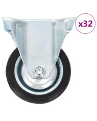 32 pcs Roulettes fixes 75 mm | Mobilier & Déco