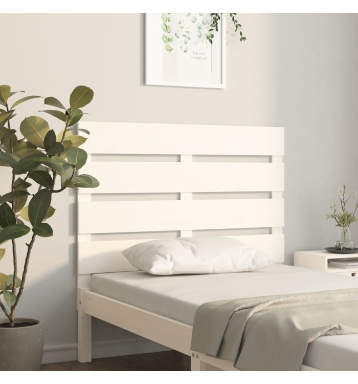Tête de lit Blanc 90x3x80 cm Bois massif de pin | Mobilier & Déco