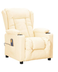 Fauteuil de massage Crème Similicuir | Mobilier & Déco