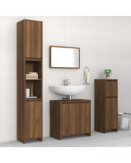 Ensemble de meubles de salle de bain 4 pcs Chêne marron | Mobilier & Déco