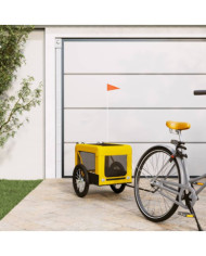 Remorque de vélo pour animaux de compagnie jaune et noir | Mobilier & Déco