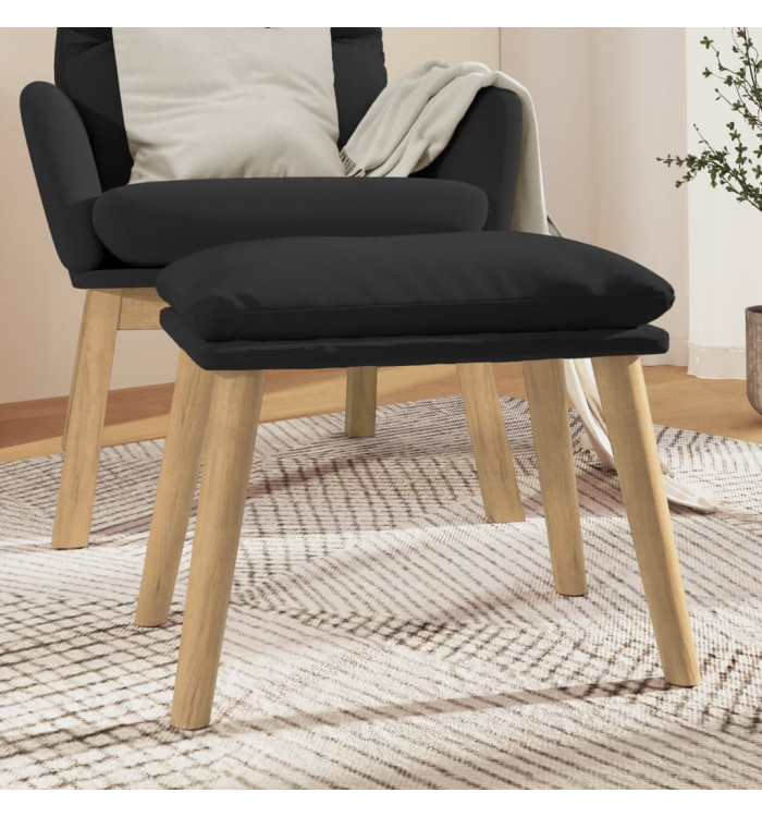 Repose-pied Noir 45x29,5x35 cm Velours | Mobilier & Déco