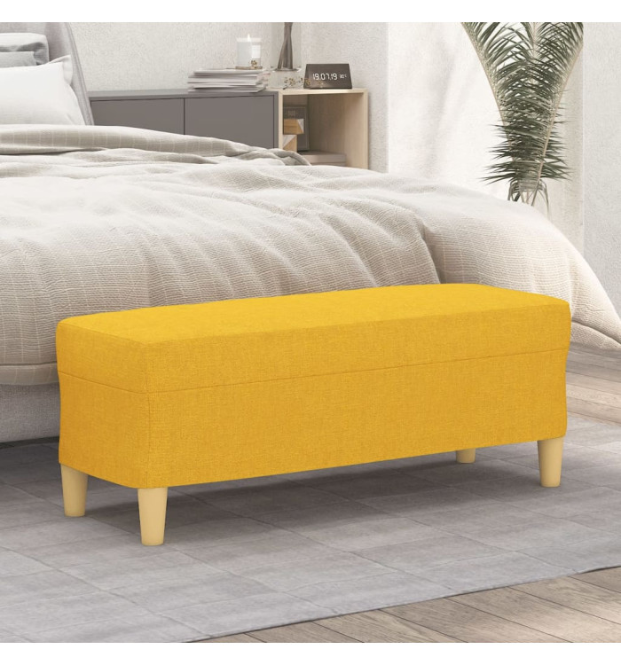 Banc Jaune clair 100x35x41 cm Tissu | Mobilier & Déco